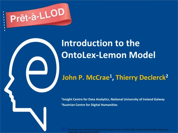 Introduction to the OntoLex-Lemon Model