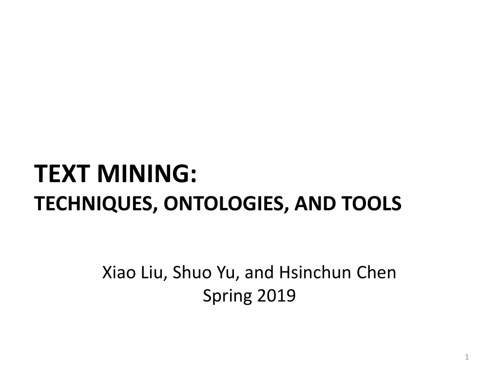 text mining techniques ontologies and tools