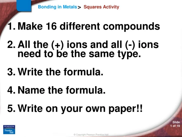 Squares Activity