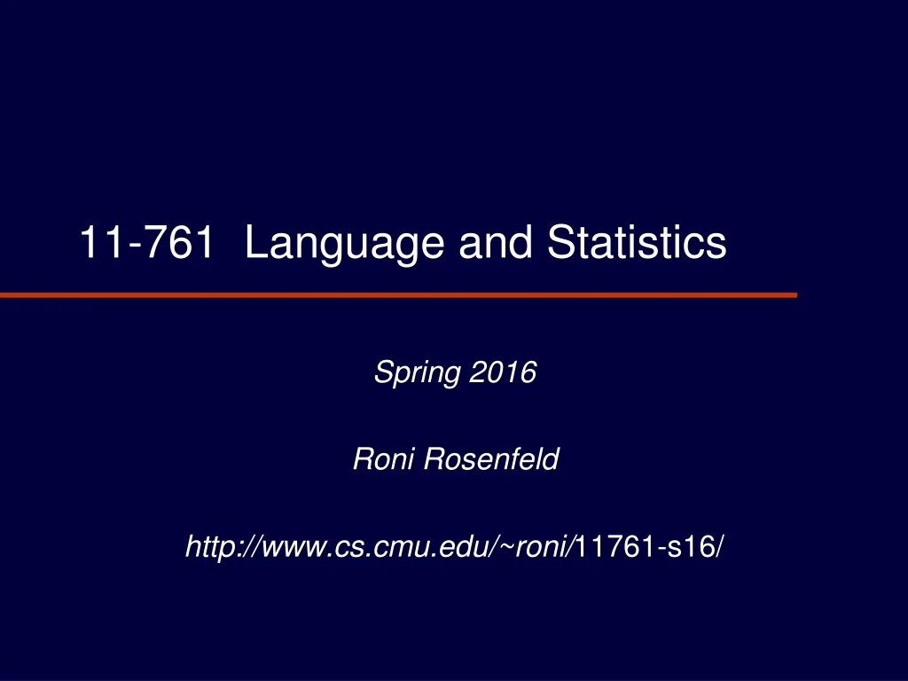 11 761 language and statistics