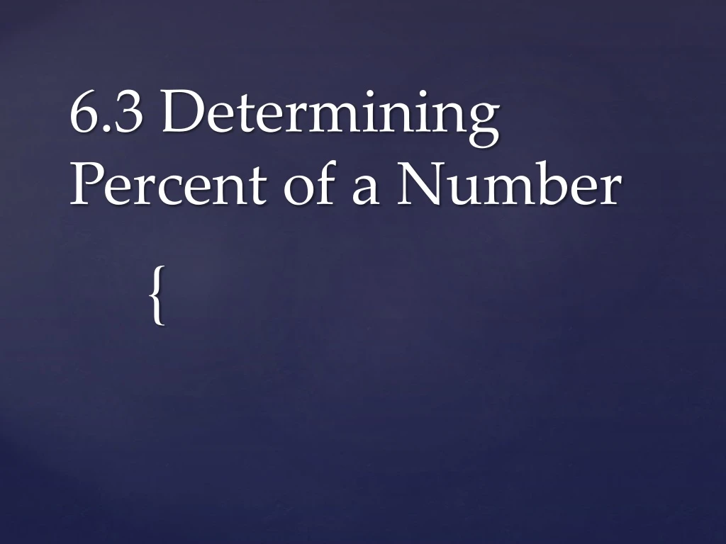 6 3 determining percent of a number