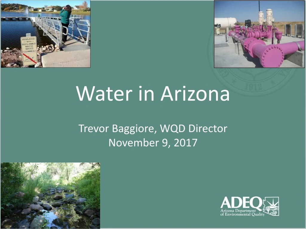 water in arizona trevor baggiore wqd director november 9 2017
