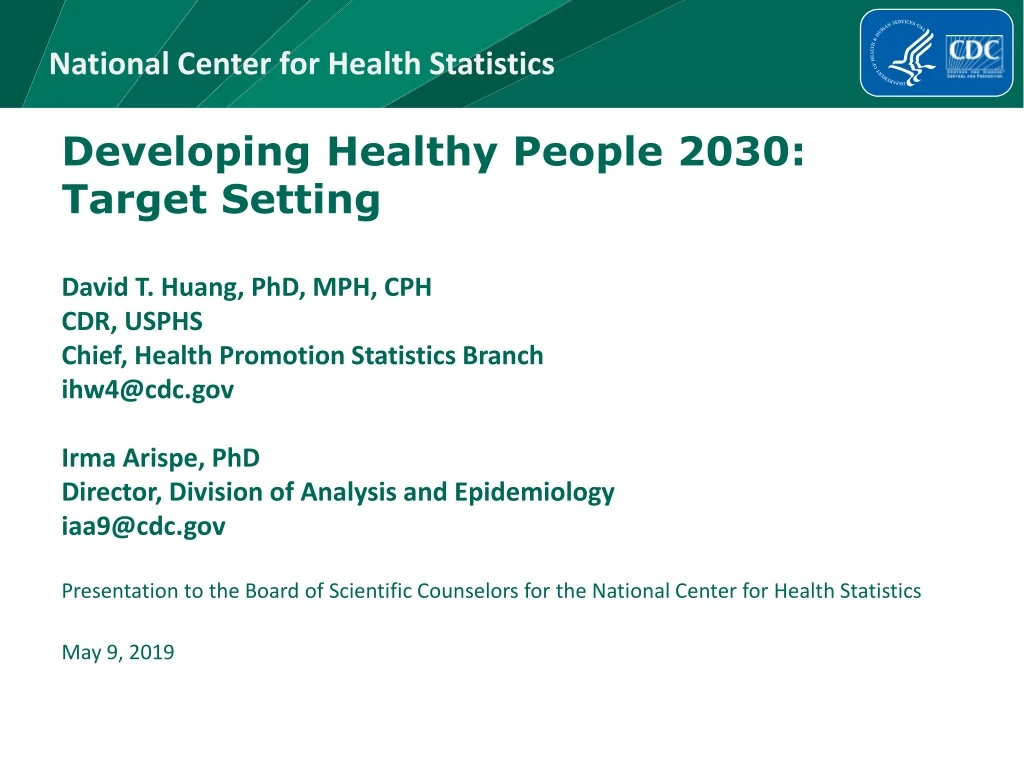 developing healthy people 2030 target setting
