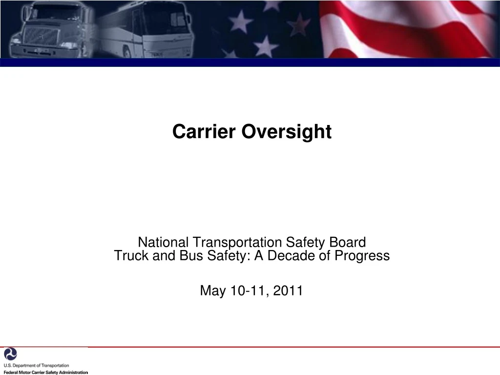 carrier oversight