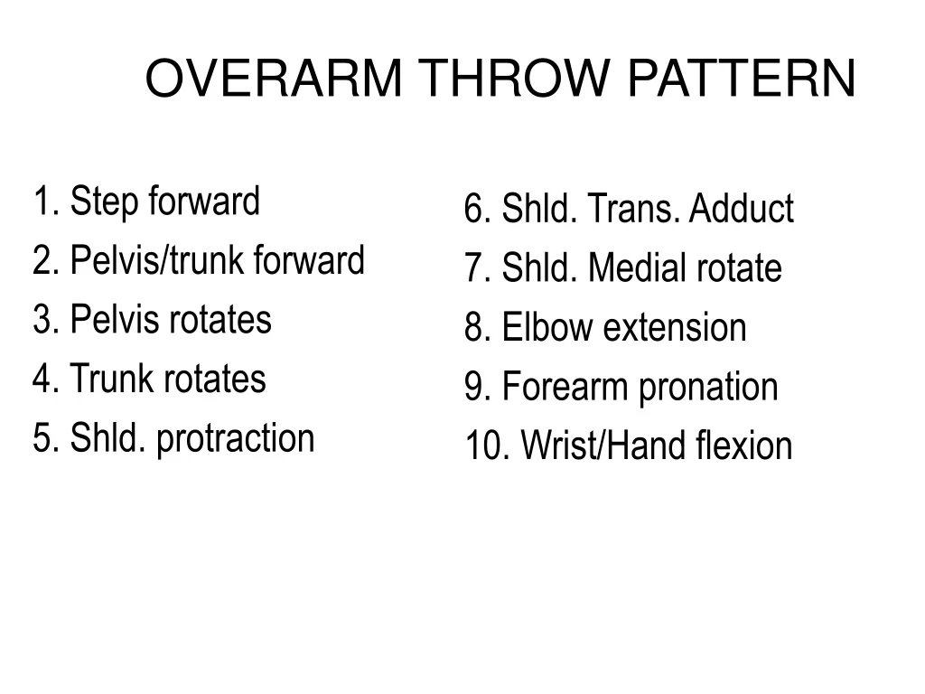 overarm throw pattern