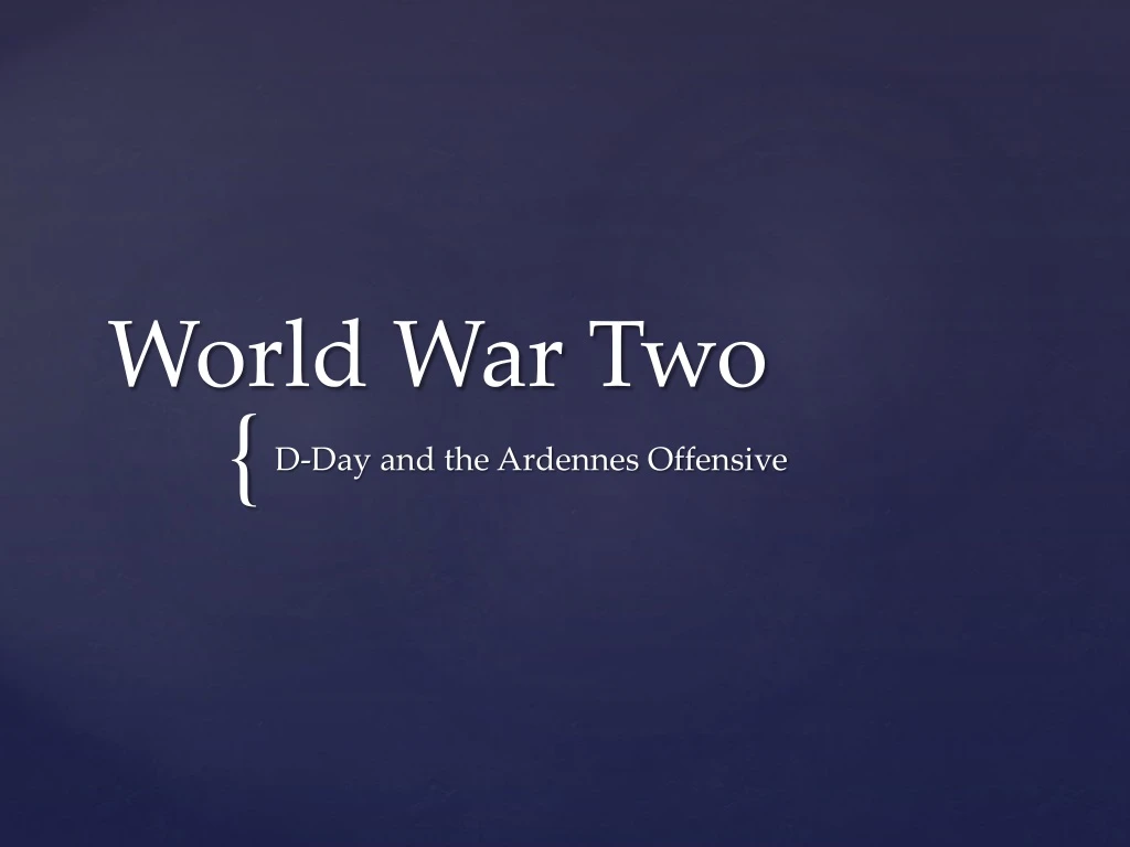 world war two