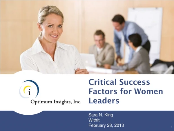 Critical Success Factors for Women Leaders