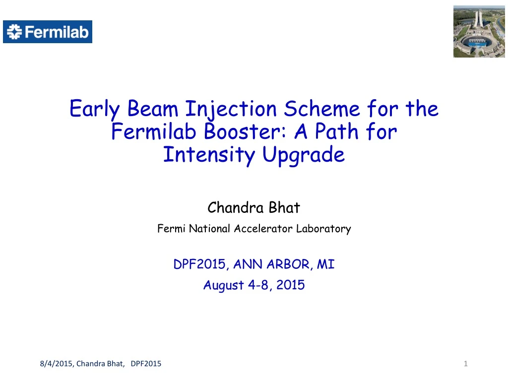 early beam injection scheme for the fermilab booster a path for intensity upgrade