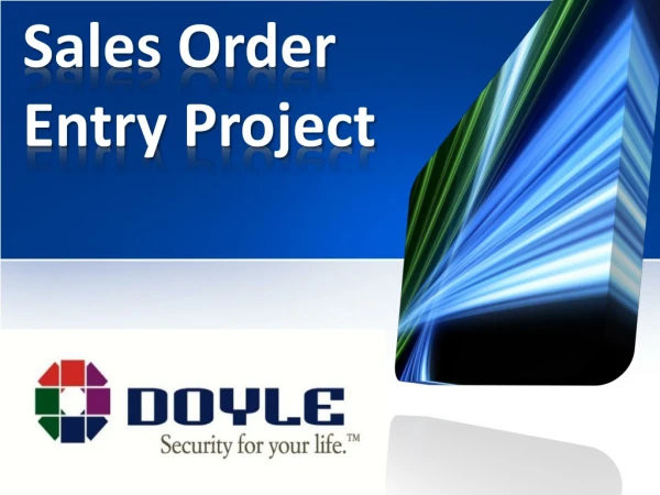 Sales Order Entry Project
