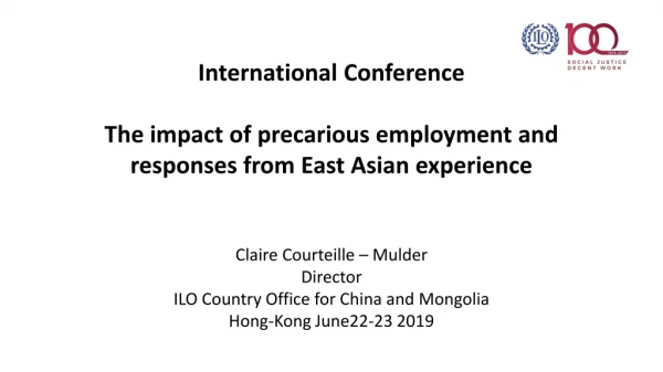Claire Courteille – Mulder Director ILO Country Office for China and Mongolia