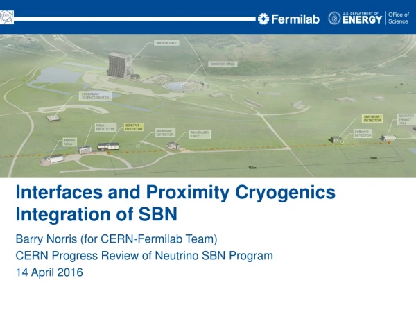 Barry Norris (for CERN-Fermilab Team) CERN Progress Review of N eutrino SBN Program 14 April 2016