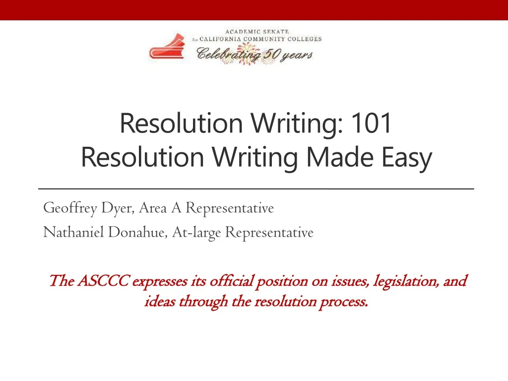 resolution writing 101 resolution writing made easy