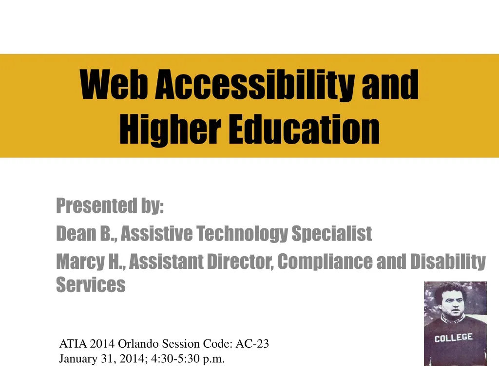 web accessibility and higher education