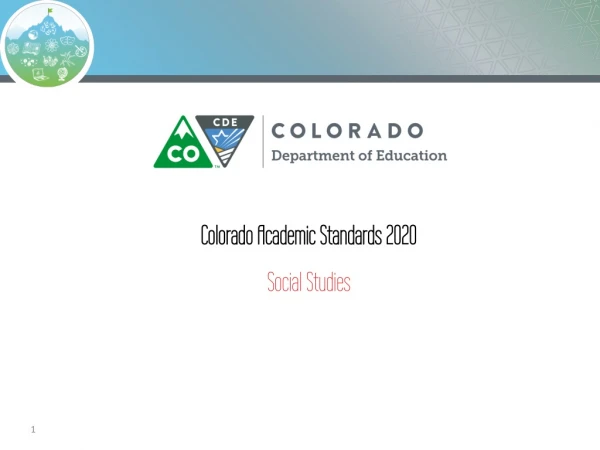 Colorado Academic Standards 2020 Social Studies