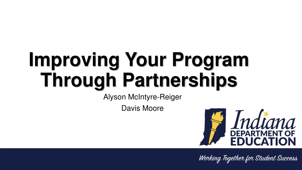 improving your program through partnerships