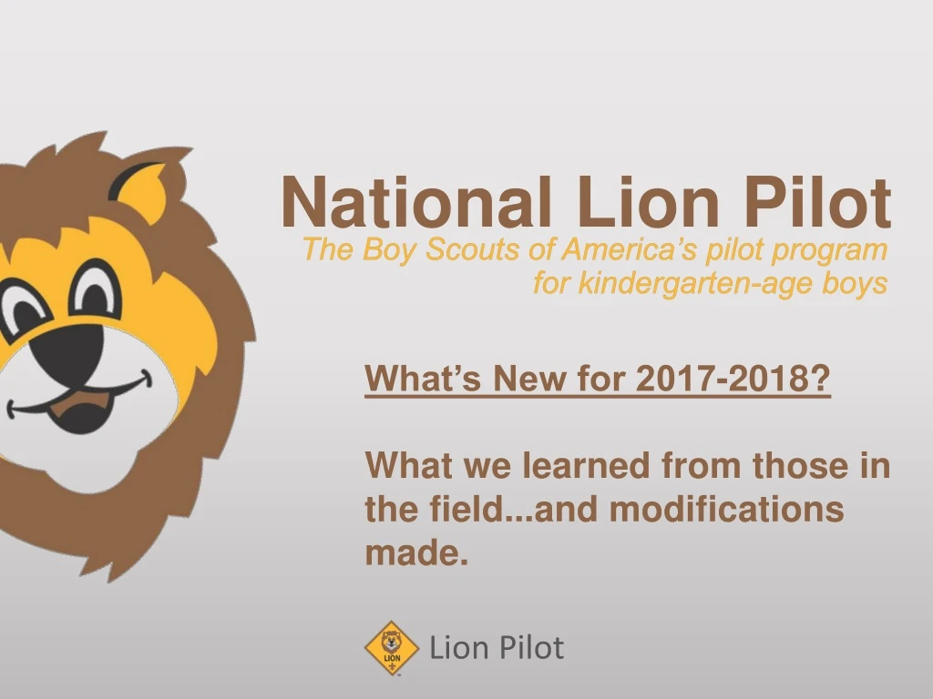 national lion pilot