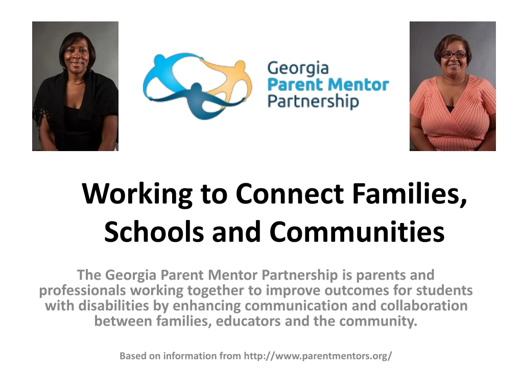 working to connect families schools and communities