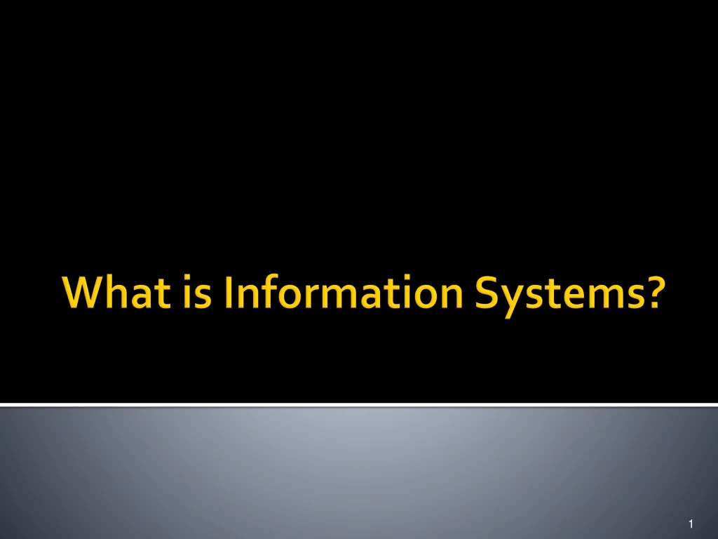 what is information systems