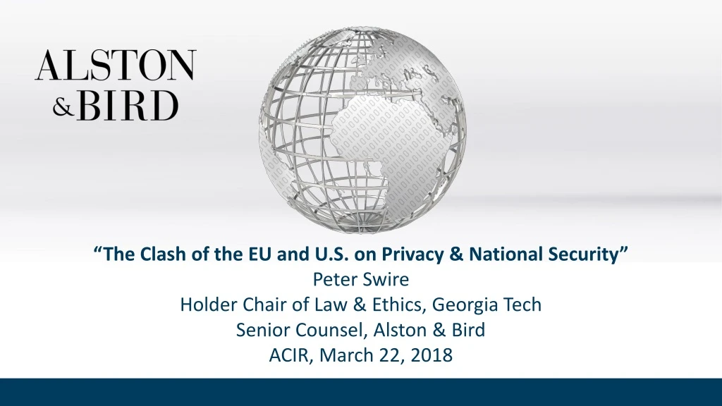 the clash of the eu and u s on privacy national