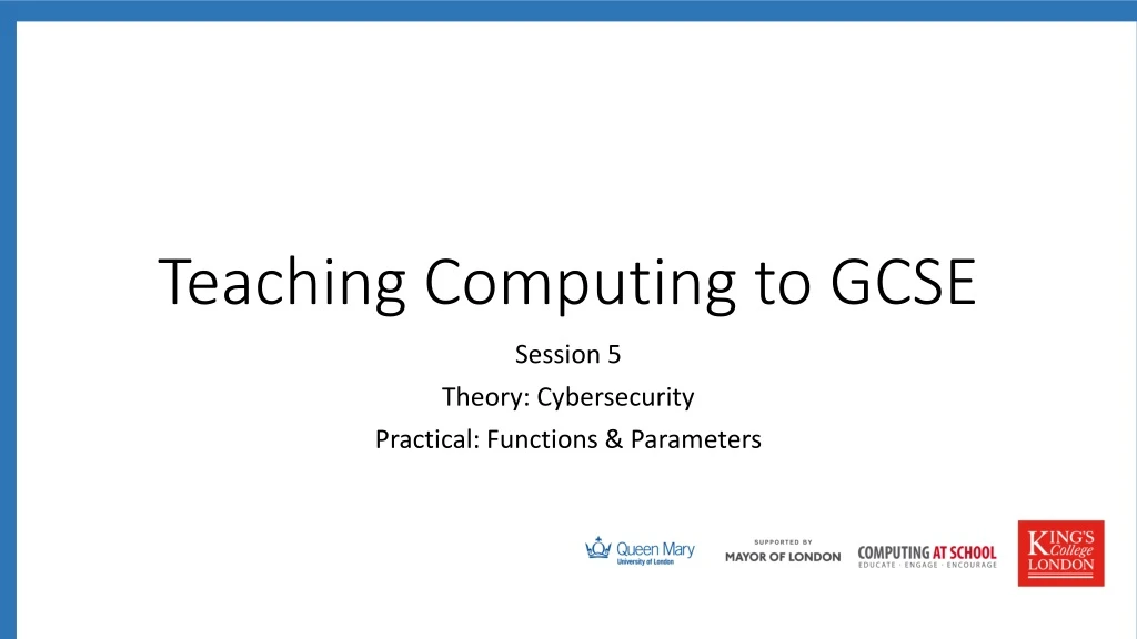 teaching computing to gcse
