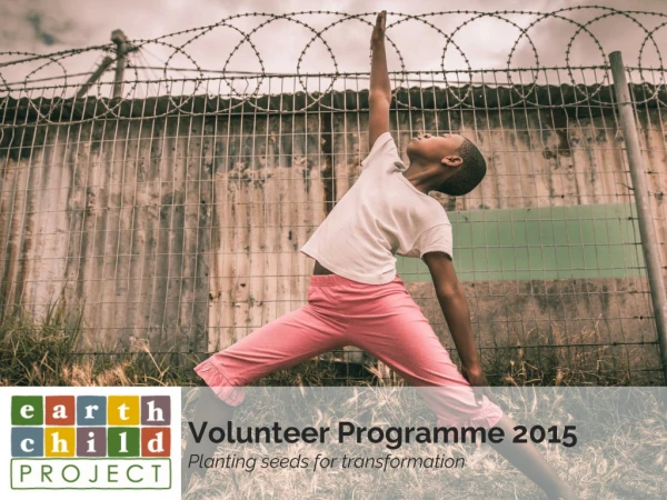 Volunteer Programme 2015 Planting seeds for transformation