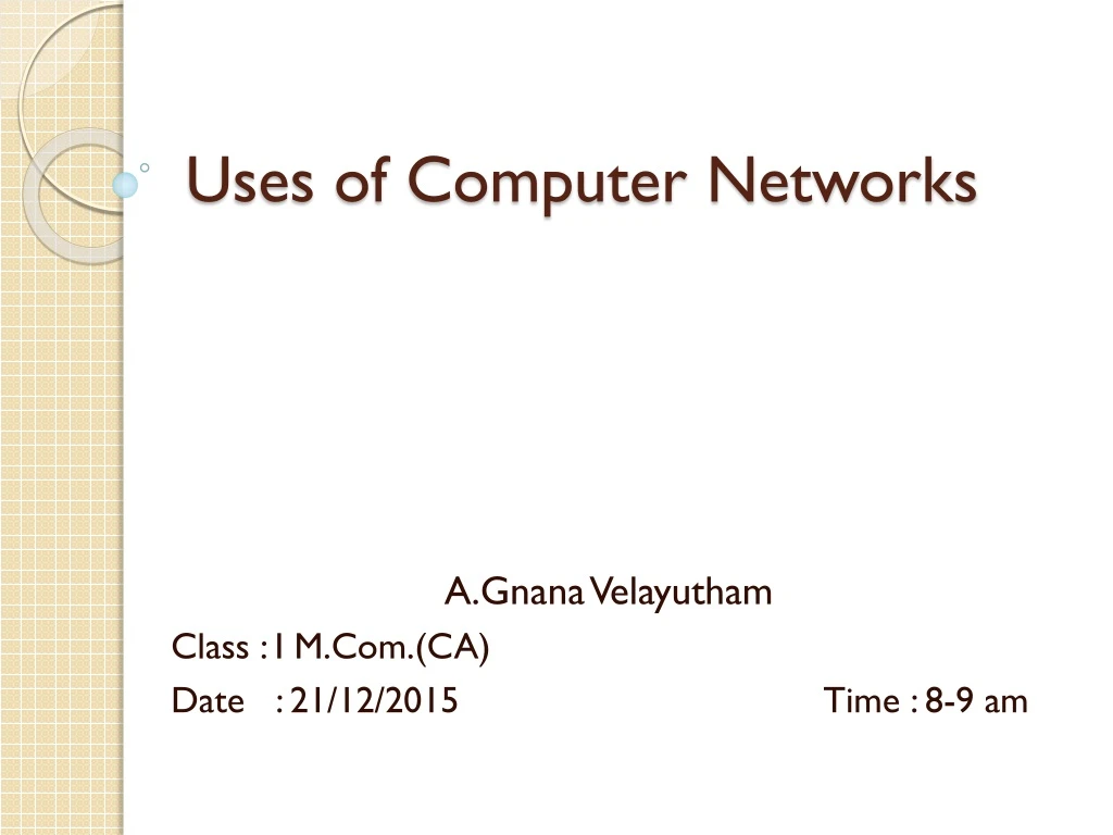 uses of computer networks