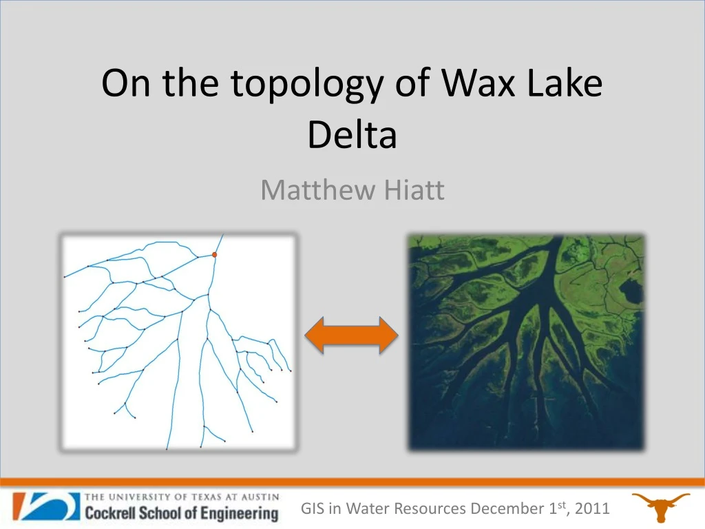 on the topology of wax lake delta