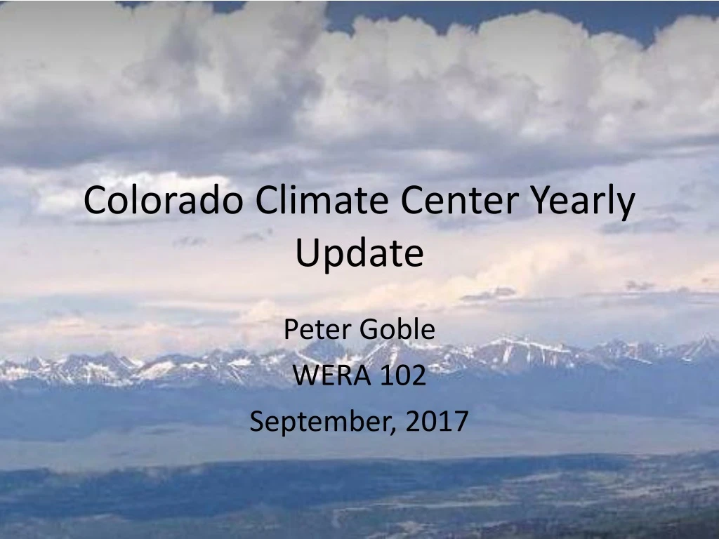 colorado climate center yearly update