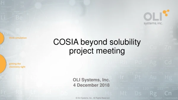 COSIA beyond solubility project meeting