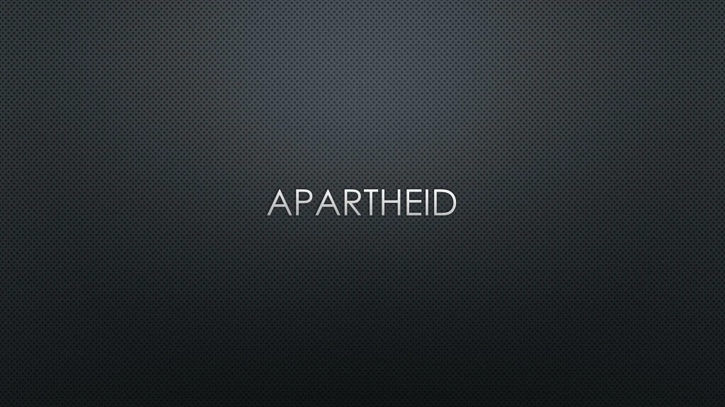 apartheid