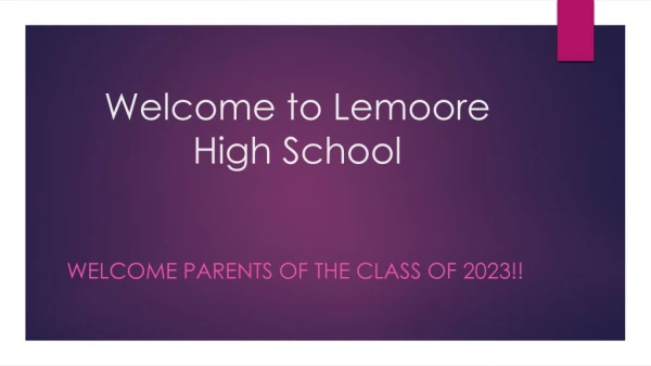 Welcome to Lemoore High School