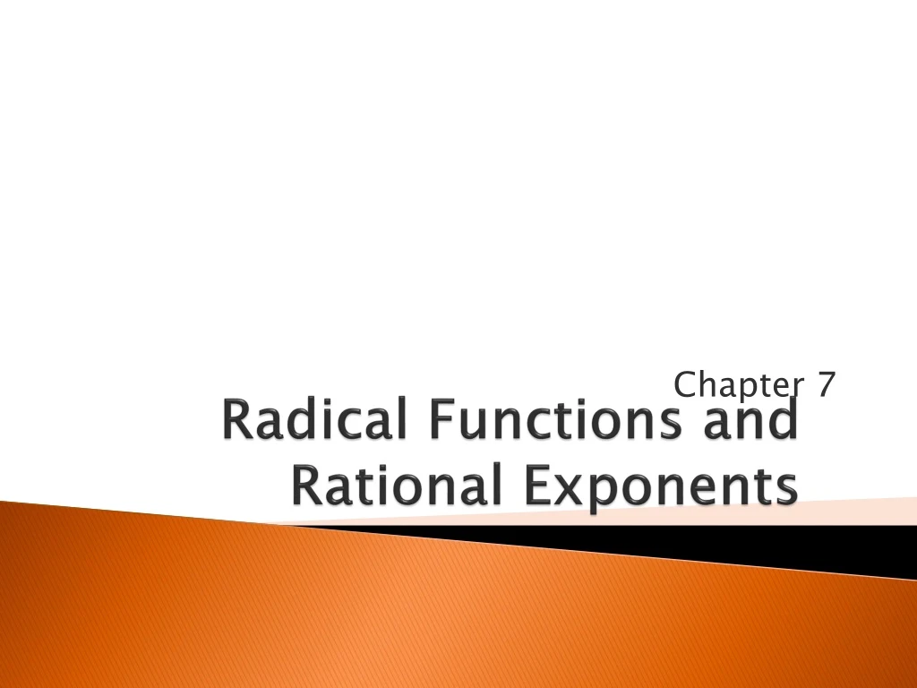 radical functions and rational exponents