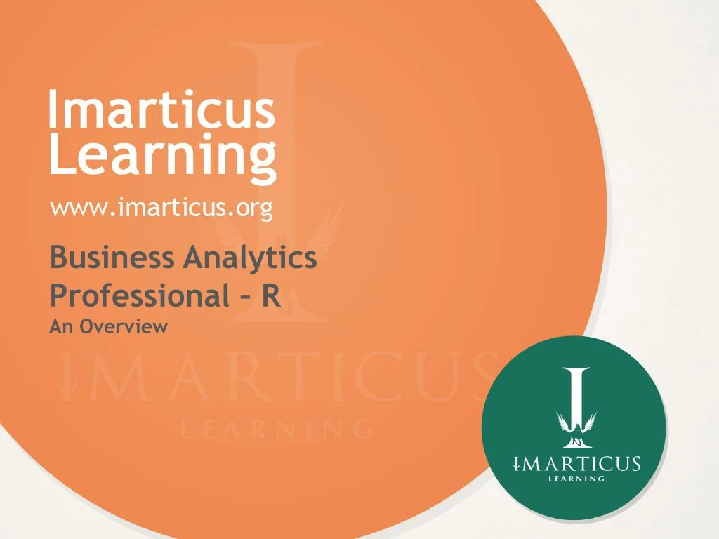 business analytics professional r an overview