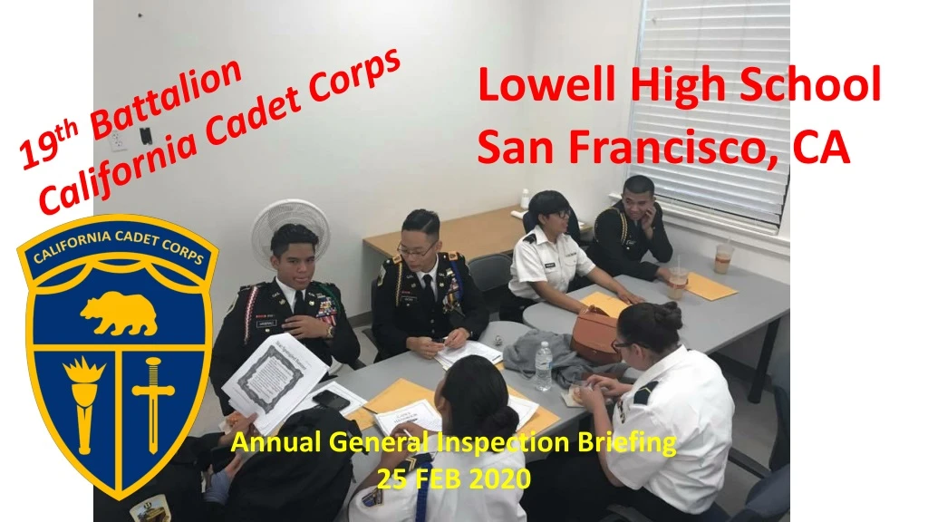 19 th battalion california cadet corps