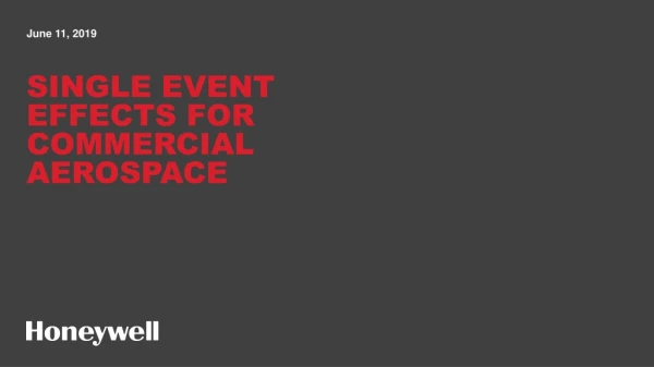 Single Event Effects for commercial aerospace