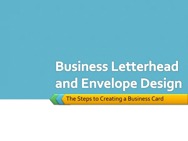 Business Letterhead and Envelope Design