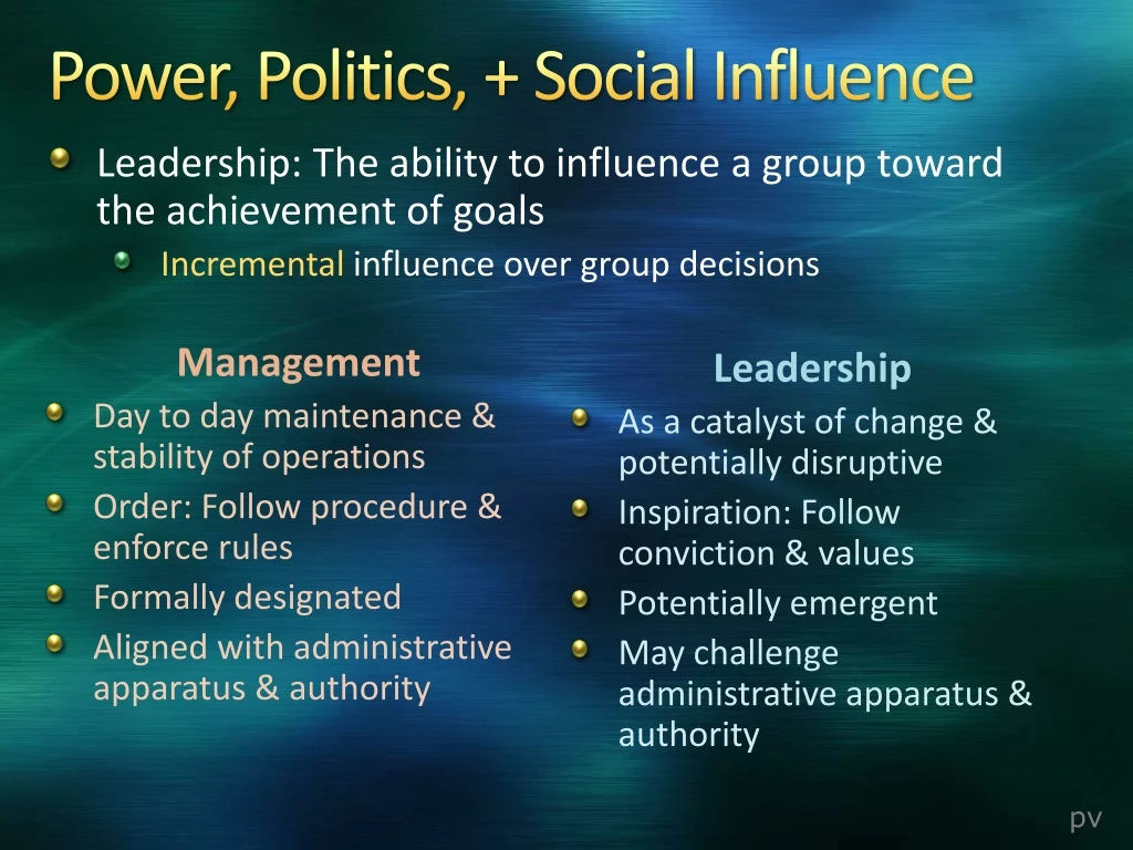 power politics social influence