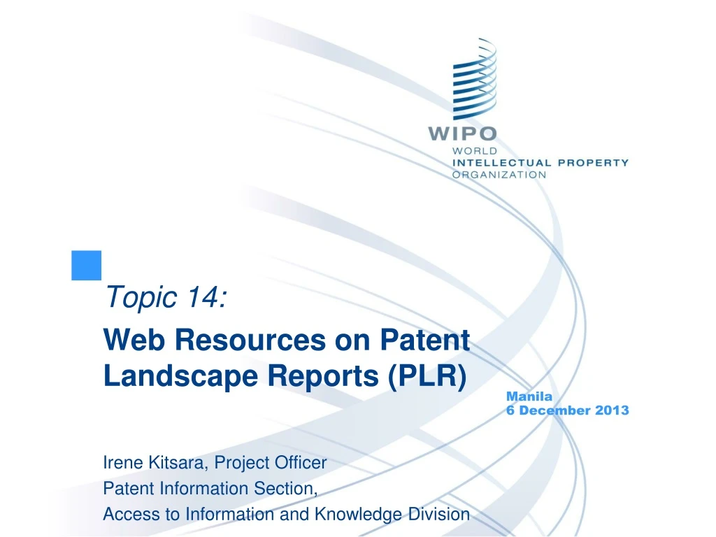 topic 14 web resources on patent landscape reports plr