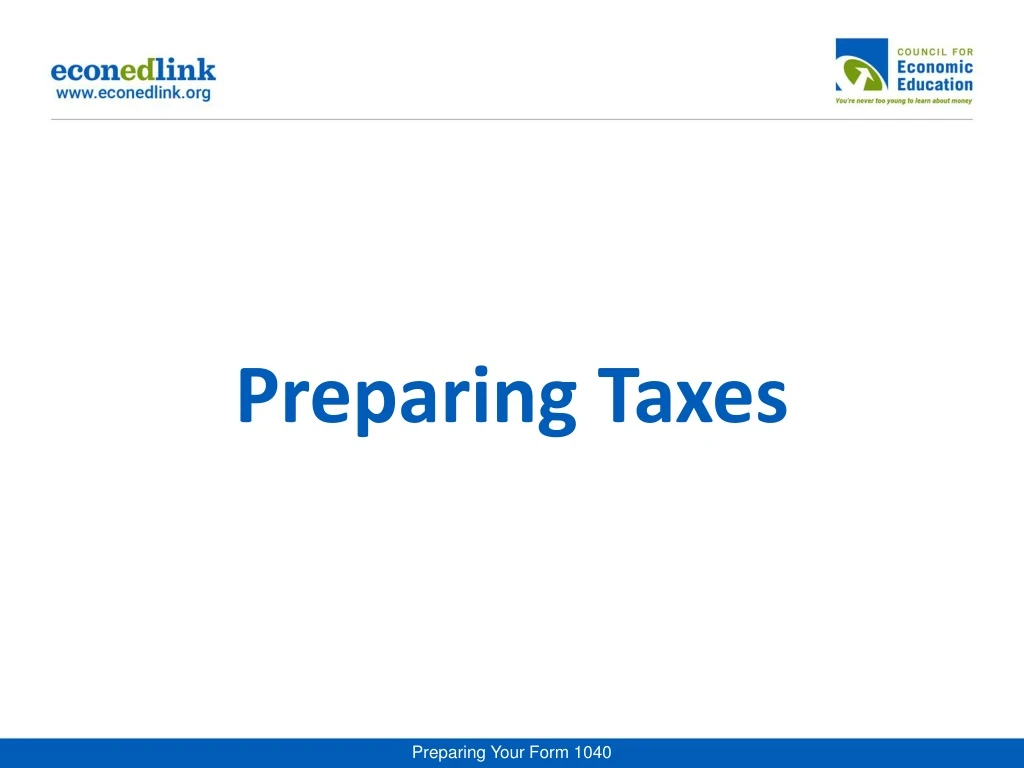 preparing taxes
