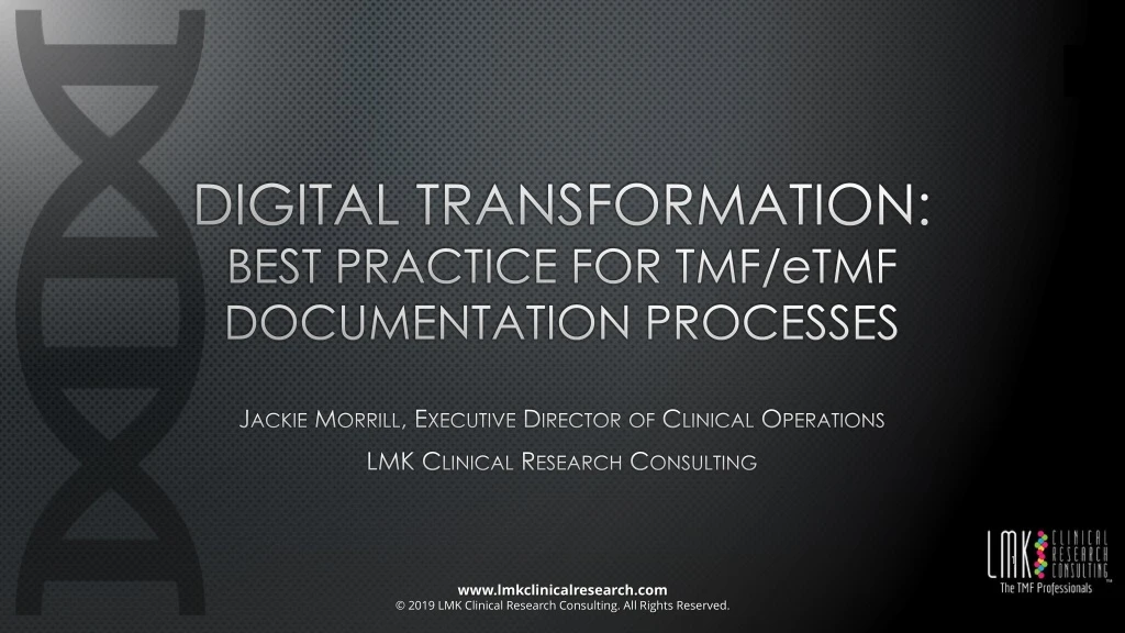digital transformation best practice for tmf e tmf documentation processes