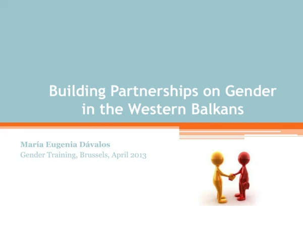 Building Partnerships on Gender in the Western Balkans
