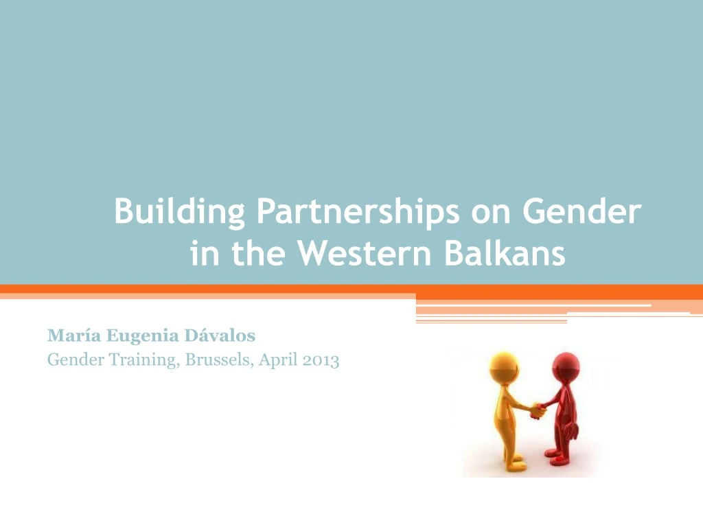 building partnerships on gender in the western balkans