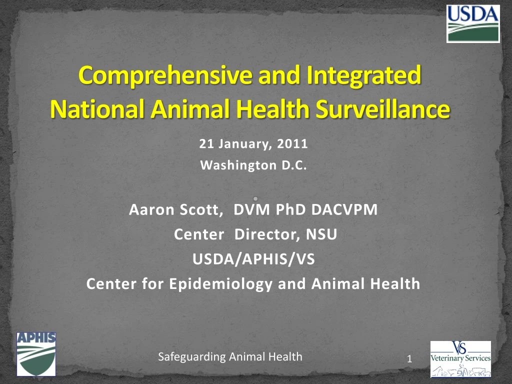 comprehensive and integrated national animal health surveillance