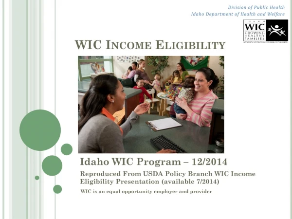 WIC Income Eligibility