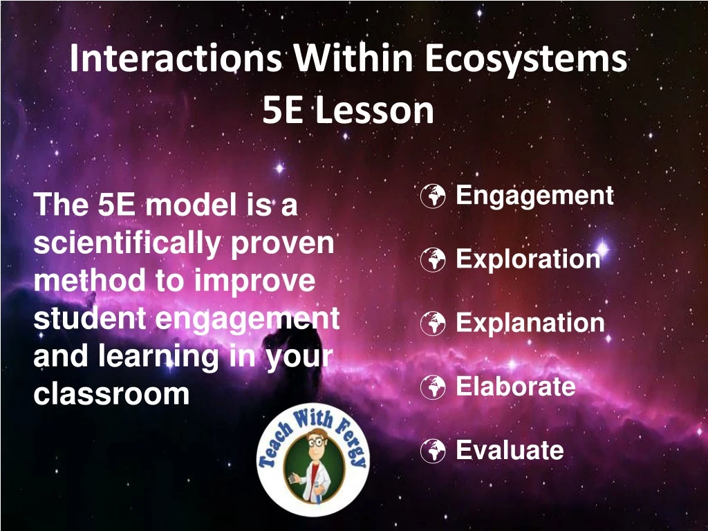 interactions within ecosystems 5e lesson