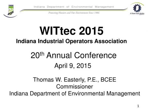 WITtec 2015 Indiana Industrial Operators Association