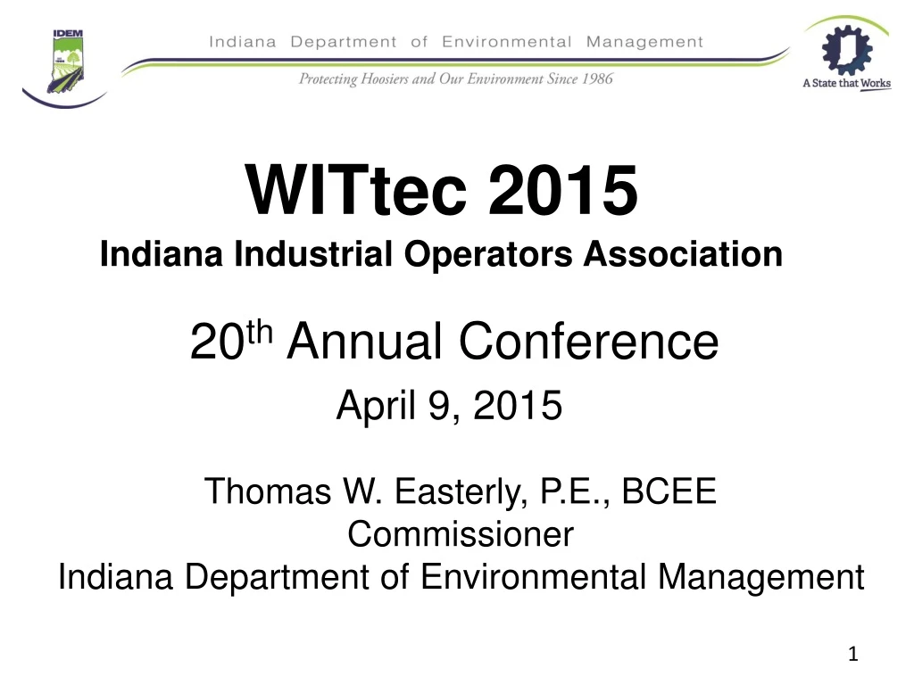 wittec 2015 indiana industrial operators association