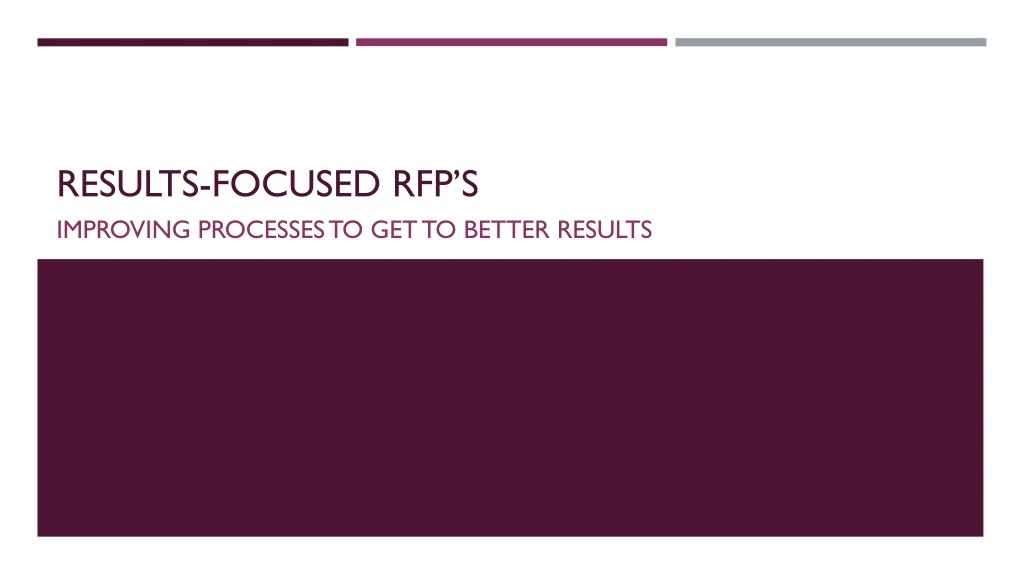 results focused rfp s
