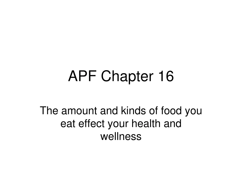 apf chapter 16