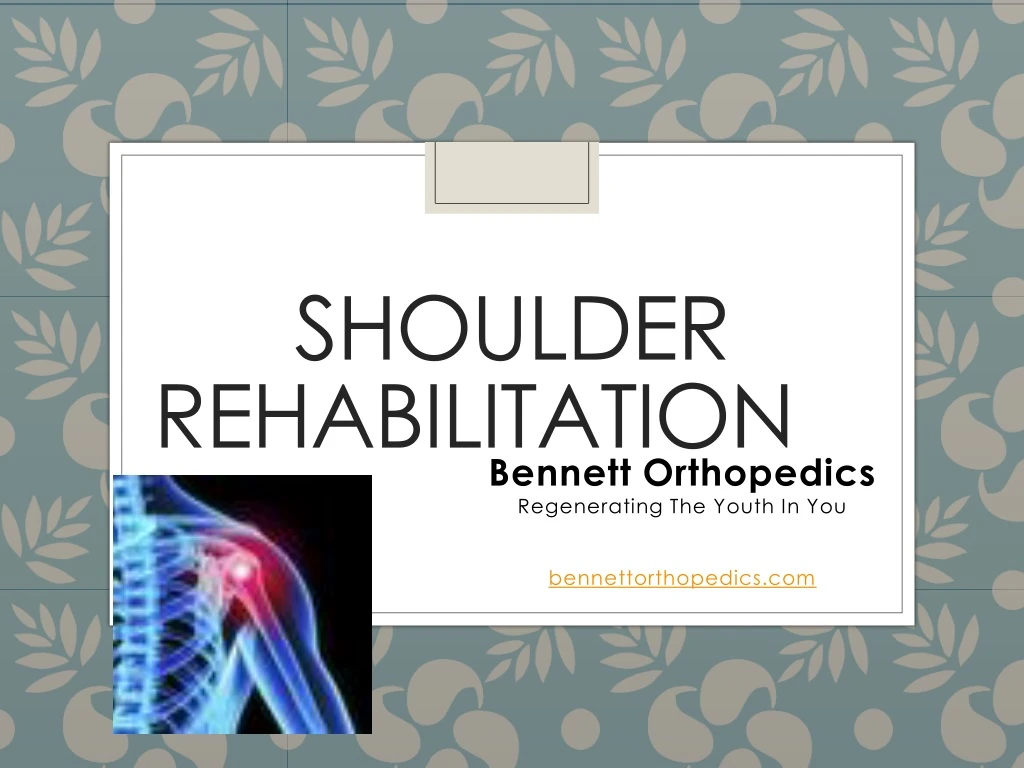 shoulder rehabilitation